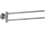 Handtuchstange KLEINE WOLKE "Allegra Flexy", silber (chrom), B:5,2cm H:9,4cm T:49,2cm, Edelstahl, Handtuchhalter, Handtuchstange, Länge: ca. 49 cm, Edelstahl