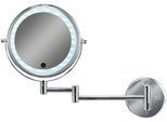 Kosmetikspiegel KLEINE WOLKE "Lumi Mirror", silber, H:36cm T:4cm, Glas, Metall, Spiegel, 7-fach Vergrösserung