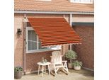 vidaXL Einziehbare Markise Handbetrieben 250 cm Orange und Braun