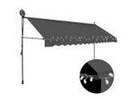 vidaXL Einziehbare Markise Handbetrieben mit LED 350 cm Anthrazit