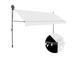vidaXL Einziehbare Markise Handbetrieben mit LED 350 cm Creme
