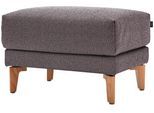 Hocker "CR.450", lila (purpurviolett, steingrau 044, 69), B:63cm H:45cm T:48cm, Chenille COCO (72% Polyester 15% Baumwolle 13% Polyacryl), CREATION BY ROLF BENZ, Hocker, Hocker, Füße aus Massivholz