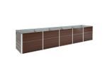 vidaXL Garten-Hochbeet Verzinkter Stahl 400×80×77 cm Braun