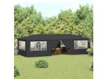 vidaXL Profi-Partyzelt mit Seitenwänden 4×9 m Anthrazit 90 g/m²