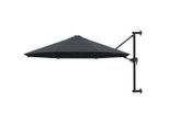 vidaXL Sonnenschirm zur Wandmontage mit Metall-Mast 300 cm Anthrazit
