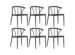 Gartenstuhl 6er-Set Stina ca. 47x79,5x49 cm Schwarz