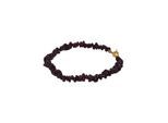 Armband FIRETTI "Schmuck Geschenk Steinarmband", gold (gelbgoldfarben, rot, rot), Armbänder, Damen, 20cm, Messing, Armband, Made in Germany - mit Granat, Karneol oder Rosenquarz
