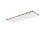 Globo Led-Deckenleuchte , Opal, Weiß, Dunkelbraun , Metall, Kunststoff, Holzwerkstoff , rechteckig , F , 30x7.5x120 cm , 3-fach schaltbar, Farben fixierbar, Timerfunktion, Farbtemperaturwechsler , Lampen & Leuchten, LED Beleuchtung, LED-Deckenleuchten