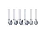 Rau Rollensatz Arbeitstisch Jerry, 2 Bock- und 4 Lenkrollen mit Feststeller (09-RS75EP-4LF-2B)