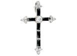 Kreuzanhänger JOBO "Anhänger Kreuz", silber (silber 925), Schmuckanhänger, Damen, Silber 925 (Sterlingsilber), 925 Silber mit Zirkonia