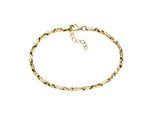 Armband VIVANCE "375/- Gelbgold glanz", gelb, Armbänder, Damen, 19cm, Gold, glänzend, Armband