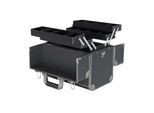 HMF 14902-02 Alu Werkzeugkoffer leer, Angelkoffer, individuelle Trennwände, 36,5 x 35 x 22 cm, Schwarz