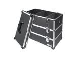 HMF 14661-02 Alu Werkzeugkoffer leer, 3 Etagen, 44 x 45 x 24 cm, Schwarz