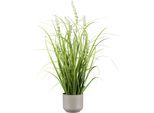 Kunstgras CREATIV GREEN "Grasbusch mit Salvienblüten", grün, H:48cm, Kunststoff, Kunstpflanzen, mit detailgetreuen Blüten und Grashalmen