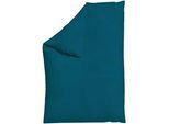 Schlafgut Bettdeckenbezug , Petrol , Textil , Uni , 135-140x200 cm , Textiles Vertrauen - Oeko-Tex®, AZO-frei, Bsci, Oeko-Tex® Standard 100, Oeko-Tex® Made IN Green , pflegeleicht, atmungsaktiv, bügelleicht, schadstoffgeprüft, weiche und anschmiegsame Oberfläche, bio , Heimtextilien, Bettwäsche & Leintücher, Bettwäsche, Jersey-bettwäsche