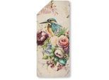Xxxl Sporthandtuch , Multicolor, Sandfarben, Beige , Textil , Vogel , 75x180 cm , Oeko-Tex® Standard 100 , saugfähig, schnelltrocknend , Heimtextilien, Badtextilien, Handtücher
