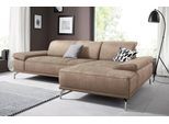 PLACES OF STYLE Ecksofa "Caluna" Inkl.Sitztiefenverstellung, wahlweise mit Kopf- und Armteilverstellung