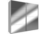 Schwebetürenschrank WIMEX "Easy", weiß (weiß, spiegel), B:225cm H:210cm T:65cm, Schränke, Schwebetürenschrank, mit Vollspiegel