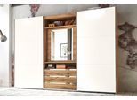 Schwebetürenschrank WIMEX "Magic by fresh to go", braun (plankeneiche nachbildung, weiß), B:300cm H:216cm T:65cm, Schränke, Schwebetürenschrank, mit drehbarer Spiegeltür