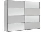 Schwebetürenschrank WIMEX "Easy", weiß (weiß, spiegel), B:270cm H:210cm T:65cm, Schränke, Schwebetürenschrank, mit Teilspiegel