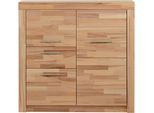 Kommode VOGL MÖBELFABRIK "Toronto", beige (kernbuche teilmassiv), B:100cm H:98cm T:35cm, Sideboards, Kommode, in 2 Breiten, teilmassiv, Rahmenoptik, Made in Germany