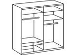 Schwebetürenschrank WIMEX "Level by fresh to go", braun (plankeneichefarben), B:200cm H:236cm T:65cm, Schränke, jeweils mit einer Spiegeltür