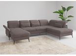 Wohnlandschaft SIT & MORE "Emely, inkl. Sitztiefenverstellung", grau (taupe), B:359cm H:92cm T:231cm, 90% Polyester, 10% Polyamid, Sofas, Wohnlandschaft, wahlweise mit Bettfunktion,Bettkasten,Kopf- & Armteilverstellung