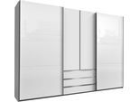 Schwebetürenschrank WIMEX "Magic by fresh to go", weiß (weiß, außentüren weißglas), B:300cm H:216cm T:65cm, Schränke, Schwebetürenschrank
