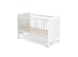 Cangaroo Babybett 2 in 1 Gitterbett Albero Kinderbett 120 x 60 cm Holz 3 Ebenen weiß