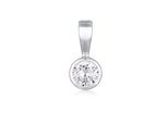 Kettenanhänger NENALINA "Solitär Zirkonia Damenkette Basic 925 Silber", silber, Schmuckanhänger, Damen, onesize,mit Stein, Silber 925 (Sterlingsilber), Kettenanhänger