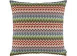 Dekokissen H.O.C.K. "Sila", bunt (bunt, gemustert), B:50cm L:50cm, Baumwolle, Polyester, Dekokissen_Sitzkissen_Kissenhüllen, im Boho-Style, Kissenhülle mit Füllung, 1 Stück