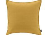 Dekokissen H.O.C.K. "Mali", gelb (gelb, mais, unifarben), B:45 H:10 L:45, Polyester, Dekokissen_Sitzkissen_Kissenhüllen, einfarbig, Kissenhülle mit Füllung, 1 Stück