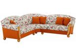 Ecksofa HOME AFFAIRE "Milano, bequem mit Federkern, B/T/H 233/233/83cm, Landhausstil, L-Form", bunt (terrakotta, geblümt), B:233cm H:83cm T:233cm, Sofas, Ecksofa, gleichschenklig