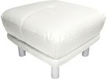 Hocker TRENDMANUFAKTUR "Cecilia, bequem und elegant", weiß, B:66cm H:44cm T:66cm, NaturLEDER (echtes Rindsleder);Luxus-Microfaser ALCAZAR (100% Polyester);NaturLEDER: Bitte beachten Sie, dass Lederbezüge mehr Nähte aufweisen als Stoffbezüge.;Kunstleder SOFTLUX;Microfaser PRIMABELLE (100% Polyester), Hocker, Polsterhocker