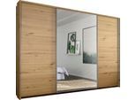 Schwebetürenschrank RAUCH "Kleiderschrank Schrank Garderobe Wäscheschrank TOMA mit Passepartout", braun (eiche artisan), B:323cm H:214cm T:64cm, Holzwerkstoff, Schränke, Schwebetürenschrank, inkl. Regaleinsatz sowie zusätzlichen Einlegeböden MADE IN GERMANY