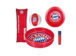 Happy People - FC Bayern München Schwimmset (5-teilig) Luftmatratze Ball Planschbecken Wasserspritze