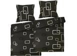 Xxxl Bettwäsche Noa 155x220cm + Kissenbezug 80x80cm Anthrazit Ornamente Renforcé 2er Set , Textil , 155x220 cm , Schlaftextilien, Bettwäsche, Bettwäsche