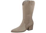 Stiefel PAUL GREEN "Paul Green Stiefel Veloursleder", Damen, Gr. 38, beige, Veloursleder, Schuhe Stiefel