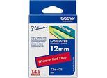 Brother Schriftbandkassette TZe-435, 12 mm breit, rot/weiss