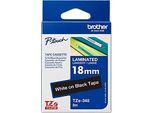 Brother Schriftbandkassette TZe-345, 18 mm breit, schwarz/weiss