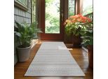 Outdoorteppich AYYILDIZ TEPPICHE "DESERT 1303", grau, B:80cm H:5mm L:250cm, Polypropylen, Teppiche, Outdoorteppich, Läufer, In und Outdor, Wohnzimmer, Aussenbereich