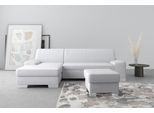 Ecksofa DOMO COLLECTION "Anzio L-Form, whlw. Bettfunktion, Federkern, hochwertig, Breite 271 cm", silber, B:271cm H:85cm T:160cm, Sofas, Ecksofa, Ohne Bettfunktion, Recamiere links, Feinstruktur, silber