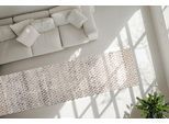 Teppich OBSESSION "My Bella 236", grau, B:80cm H:13mm L:300cm, Polyester, Teppiche, Teppich, modernes geometrisches Design, Hoch-Tief Effekt, mit Fransen