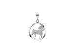 Kettenanhänger VIVANCE "925 Sterling Silber rhodiniert Sternzeichen Widder Monatsstein", weiß, Schmuckanhänger, Damen, one-size, Silber 925 (Sterlingsilber), 1 g, Kettenanhänger