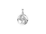 Kettenanhänger VIVANCE "925/- Sterling Silber rhodiniert Sternzeichen Fische Monatsstein", weiß, Schmuckanhänger, Damen, one-size, Silber 925 (Sterlingsilber), 1,2 g, Kettenanhänger