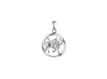 Kettenanhänger VIVANCE "925/- Sterling Silber rhodiniert Sternzeichen Stier Monatsstein", weiß, Schmuckanhänger, Damen, one-size, Silber 925 (Sterlingsilber), 1,1 g, Kettenanhänger