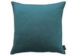 Dekokissen APELT "Magnus", blau (petrol, unifarben), B:46cm L:46cm, Obermaterial: 100% Polyester, Dekokissen_Sitzkissen_Kissenhüllen