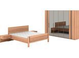 Schlafzimmer-Set MUSTERRING "Sorrent, Kleiderschrank, Bett & Nachtkommoden, teilmassiv Eiche", braun, Schrank 300cm Breit / 216cm Hoch + ohne Matratze, B/H: 180cm x 200cm, Schrank 300cm Breit / 216cm Hoch, Glas, Hartfaserplatte, Holz teilmassiv, Holzwerkstoff, Massivholz, Schlafzimmermöbel-Sets, Bett mit Stollenfuß, Eiche teilmassiv, Spiegeltüren in Parsol-Bronze