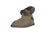 Hausschuh SHEPHERD "Shepherd Hausschuhe Leder", Damen, Gr. 42, grau (asphalt), Leder, Schuhe Hausschuh