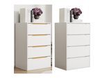 VCM Holz Kommode Sideboard mit Schubladen Nachttisch Maße ca. H. 102 x B. 65 x T. 48 cm - Malira XL